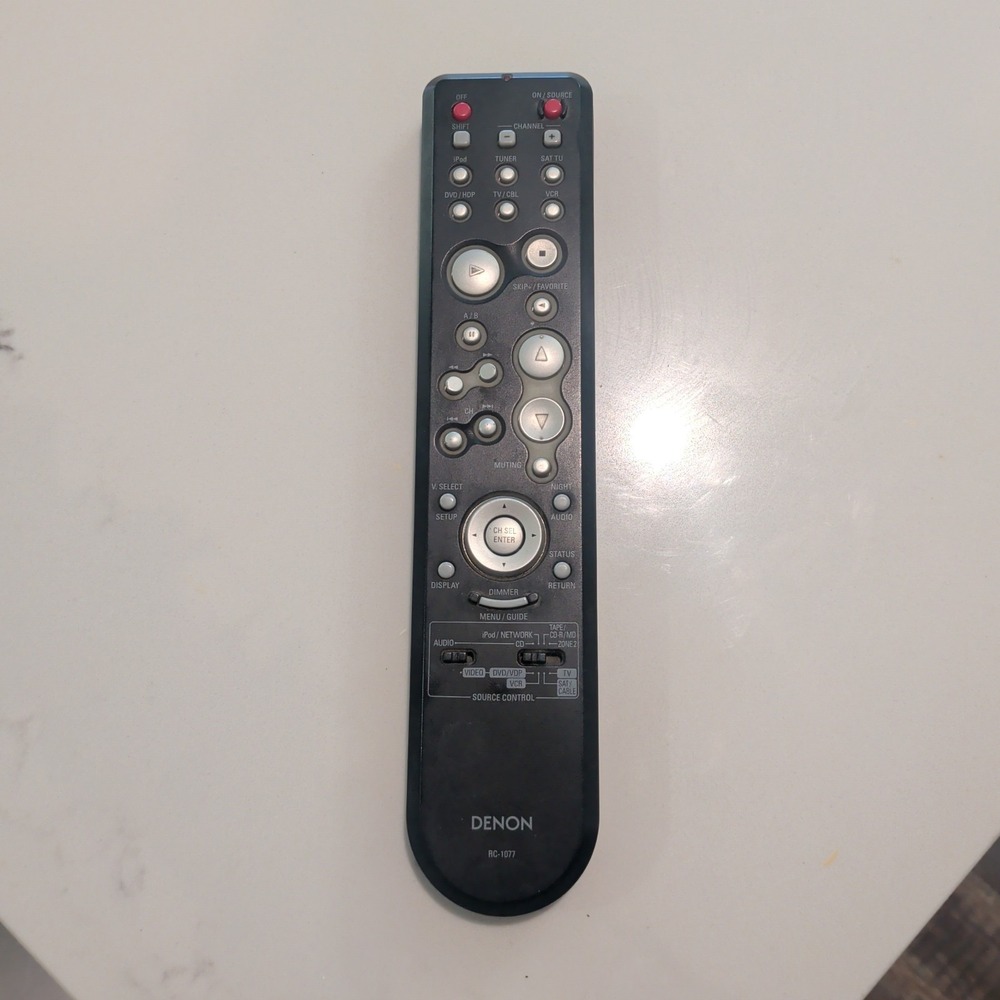 Denon Remote Control RC-1077 Genuine OEM For AVR-1908 AVR-788